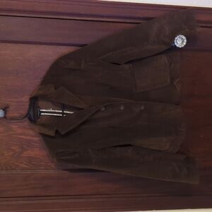 Lands' End Brown Corduroy Blazer Size 16 Petite